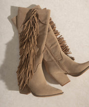 OUT WEST - Knee-High Fringe Boots